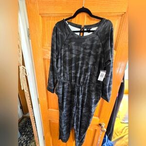 Grey Camouflage Jumpsuit